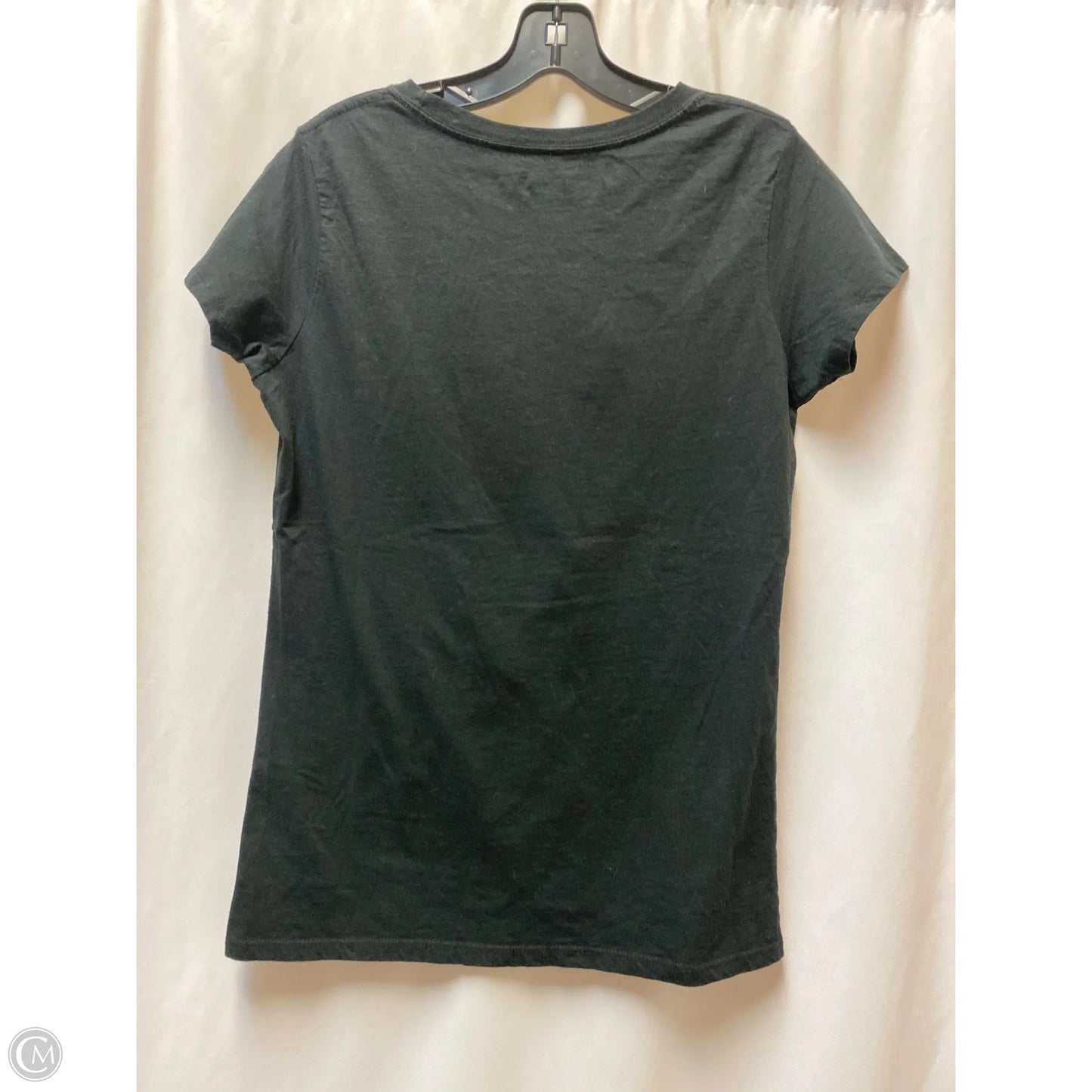 Top Short Sleeve By Clothes Mentor In Black, Size: M