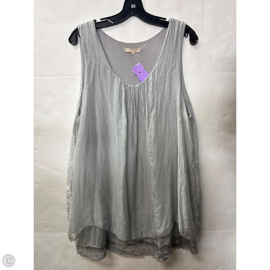 Top Sleeveless By Clothes Mentor In Grey, Size: 1x