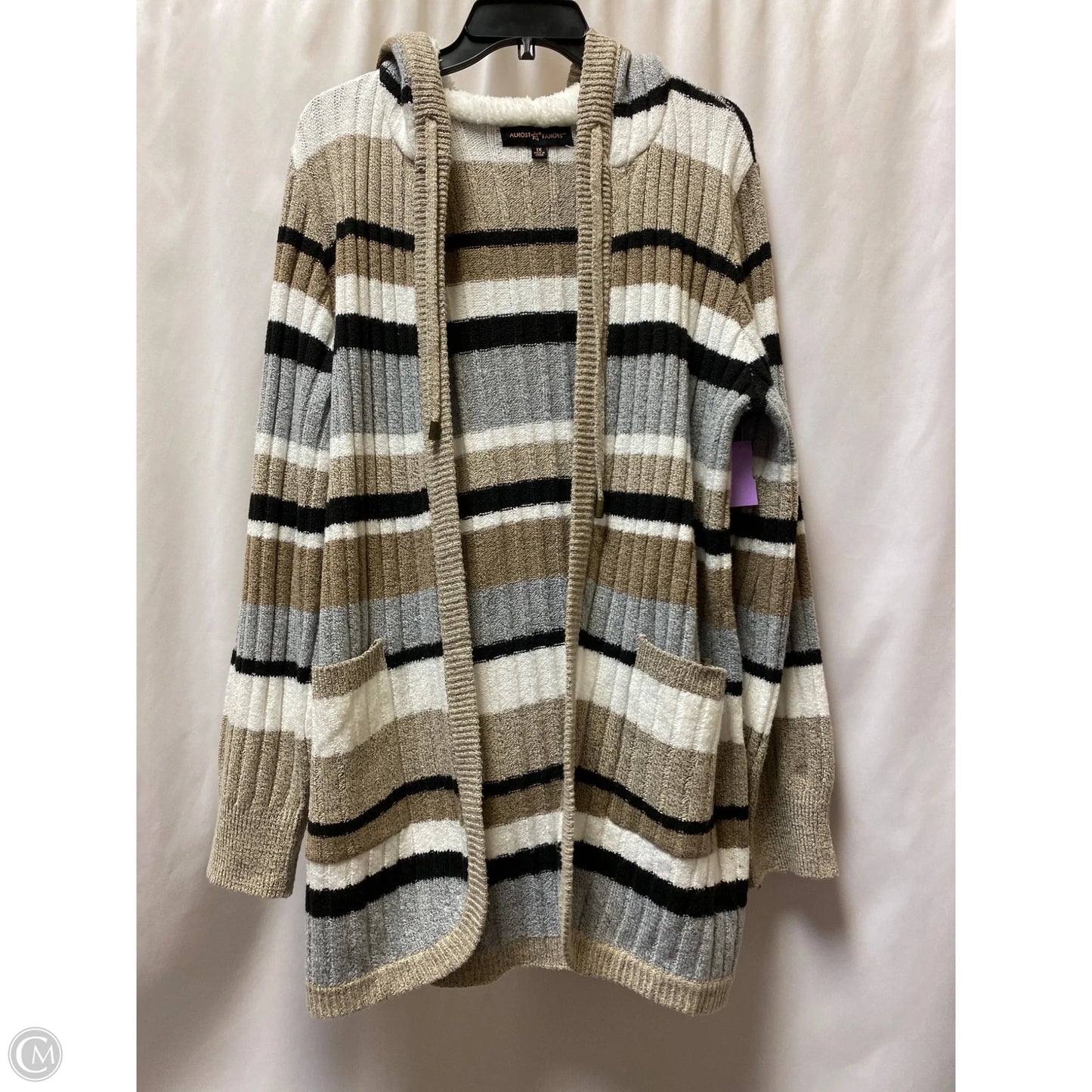 Cardigan By Almost Famous In Tan, Size: 1x