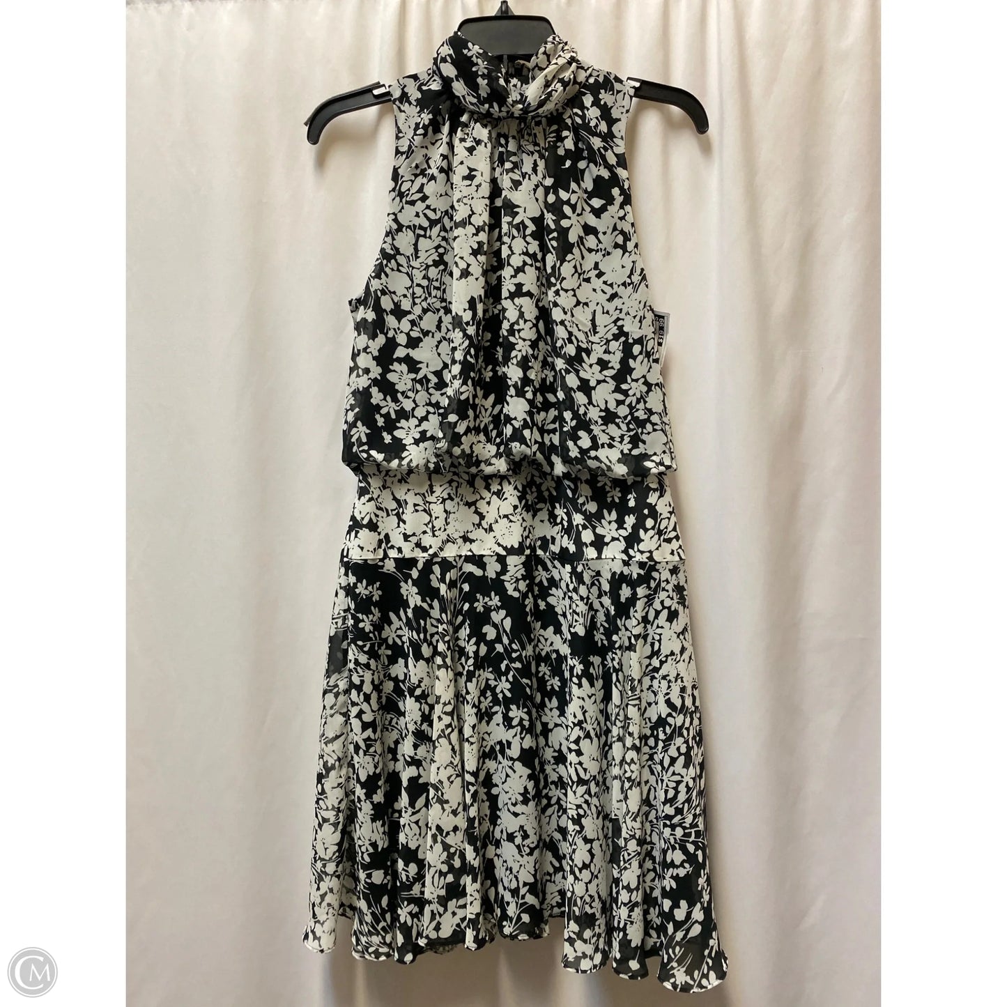 Dress Casual Midi By Just Taylor In Black & White, Size: M