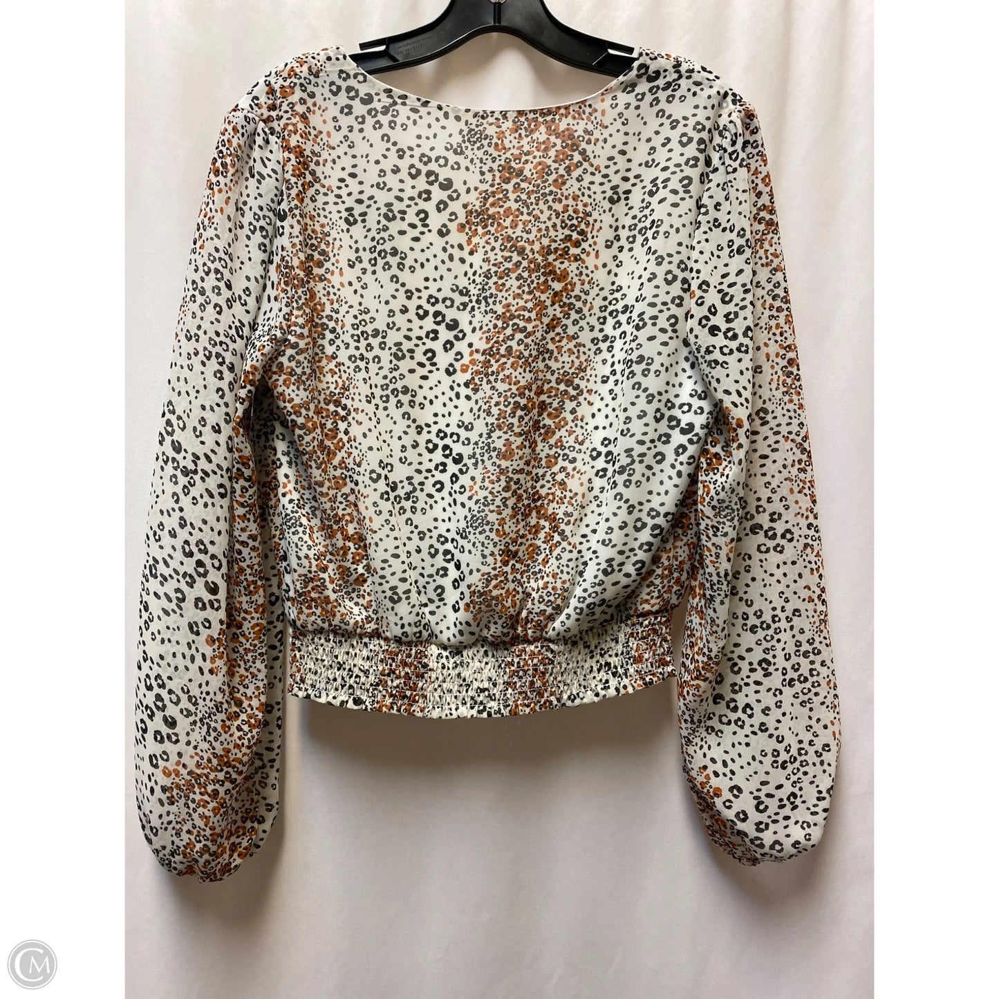 Top Long Sleeve By Japna In Animal Print, Size: L