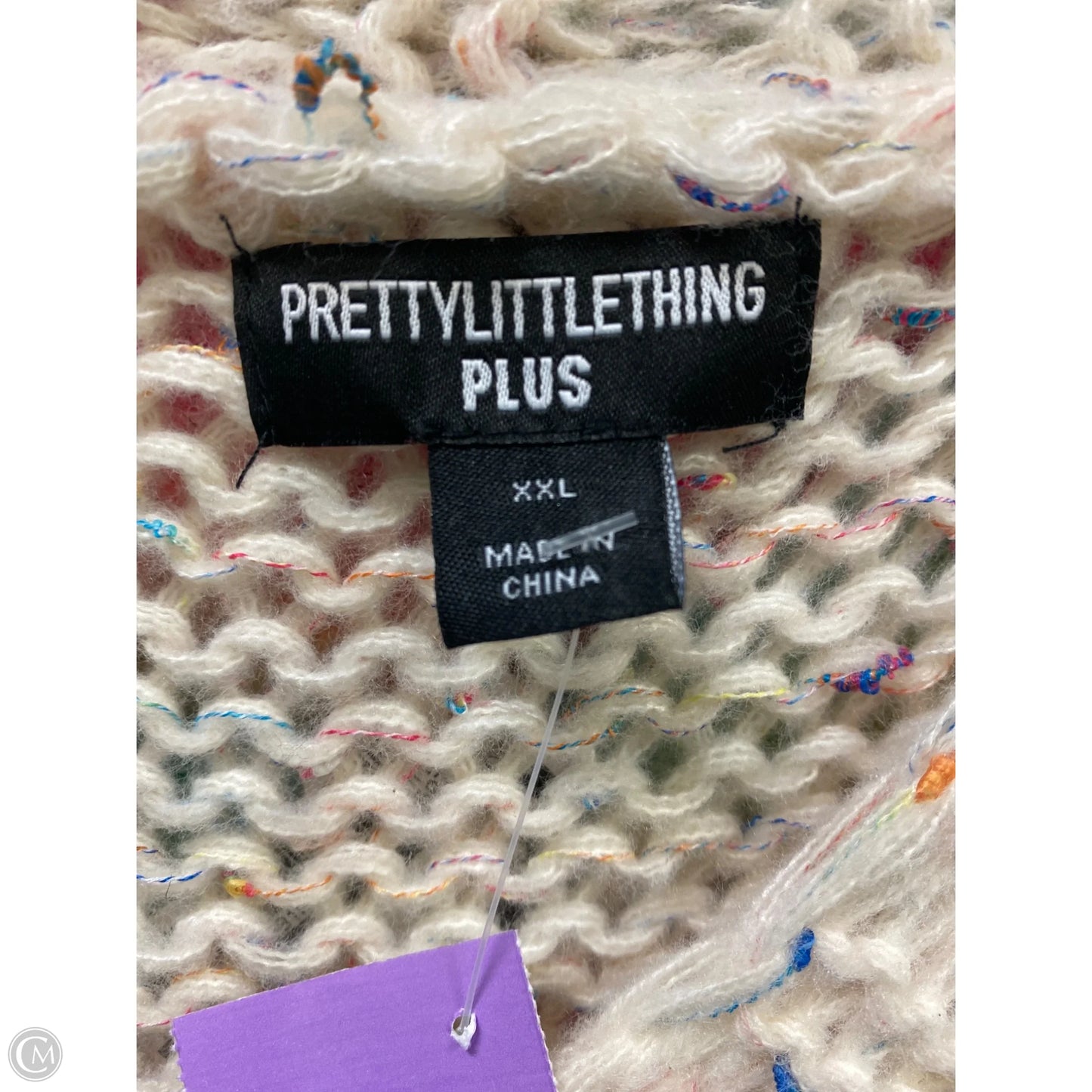 Sweater By Pretty Little Thing In White, Size: Xxl