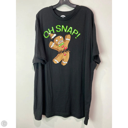 Top Short Sleeve By Holiday Time In Black, Size: 3x