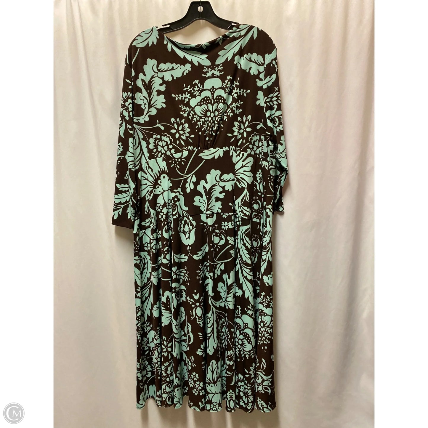 Dress Casual Maxi By Clothes Mentor In Brown, Size: 2x