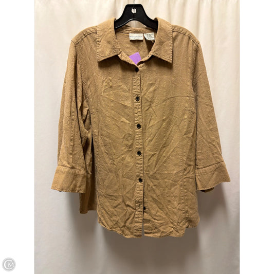 Top Long Sleeve By White Stag In Beige, Size: 1x