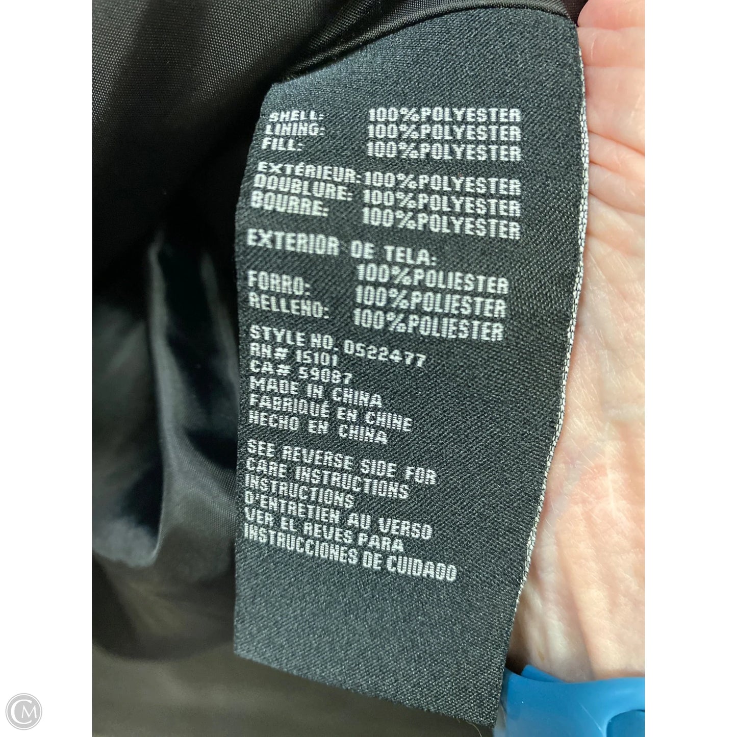 Coat Puffer & Quilted By Details In Black, Size: Xl
