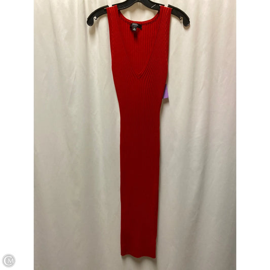 Dress Casual Midi By Clothes Mentor In Red, Size: L
