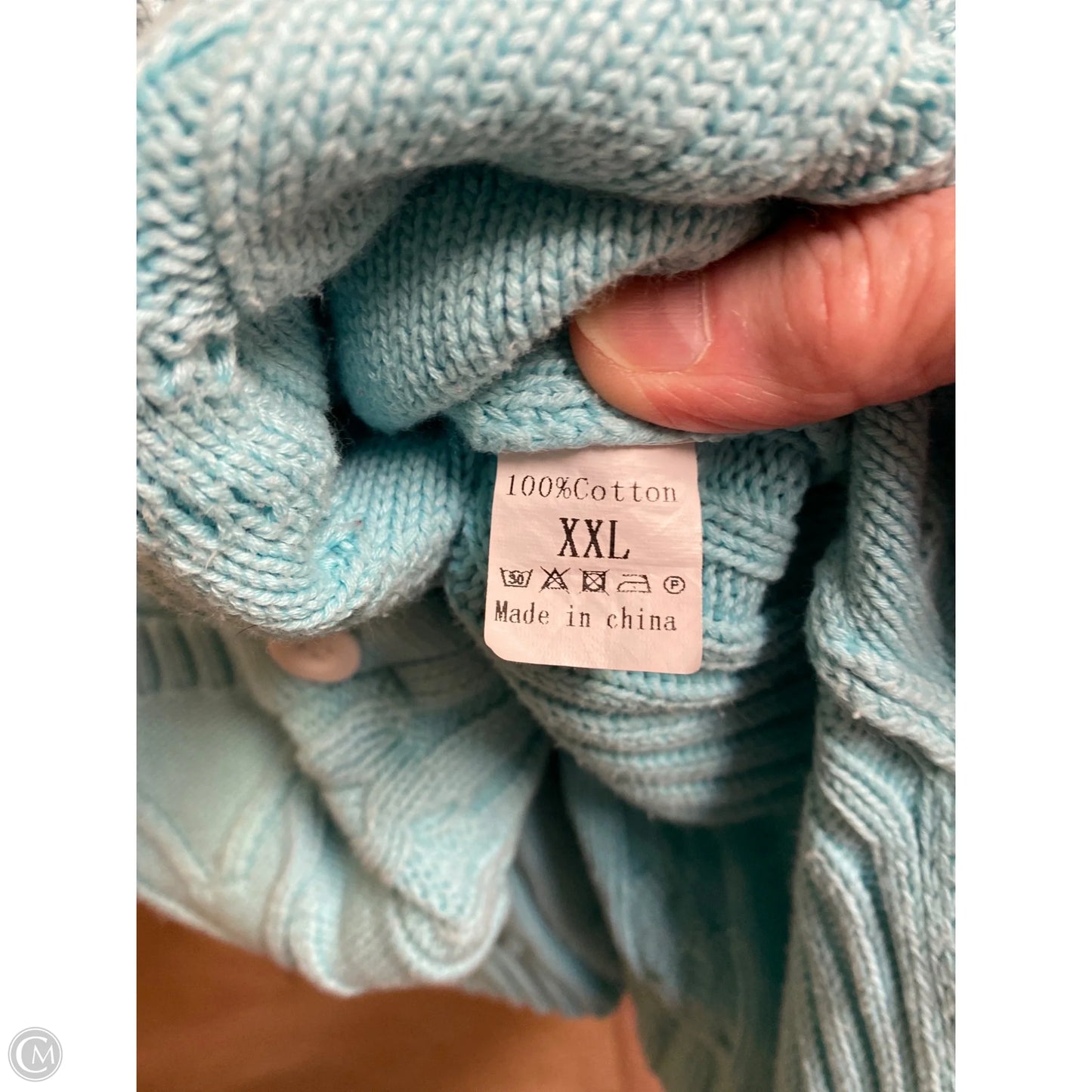 Cardigan By Clothes Mentor In Blue, Size: Xxl