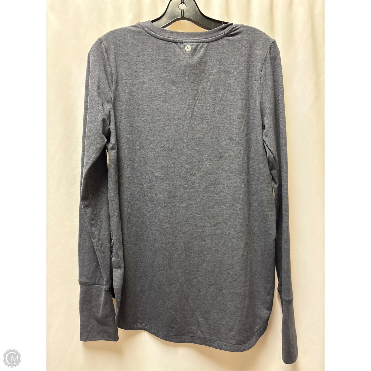 Athletic Top Long Sleeve Crewneck By Velocity In Black, Size: M