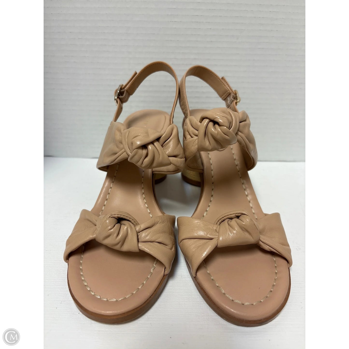 Sandals Heels Block By Alex Marie In Beige, Size: 7.5
