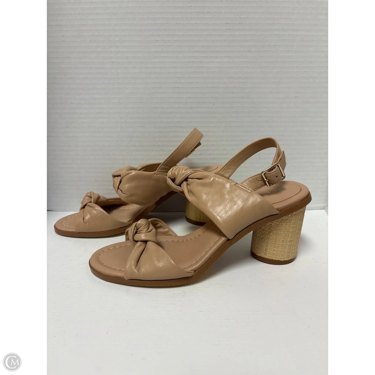 Sandals Heels Block By Alex Marie In Beige, Size: 7.5