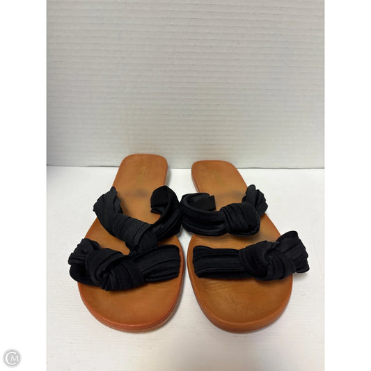 Sandals Flats By Bamboo In Black, Size: 6.5