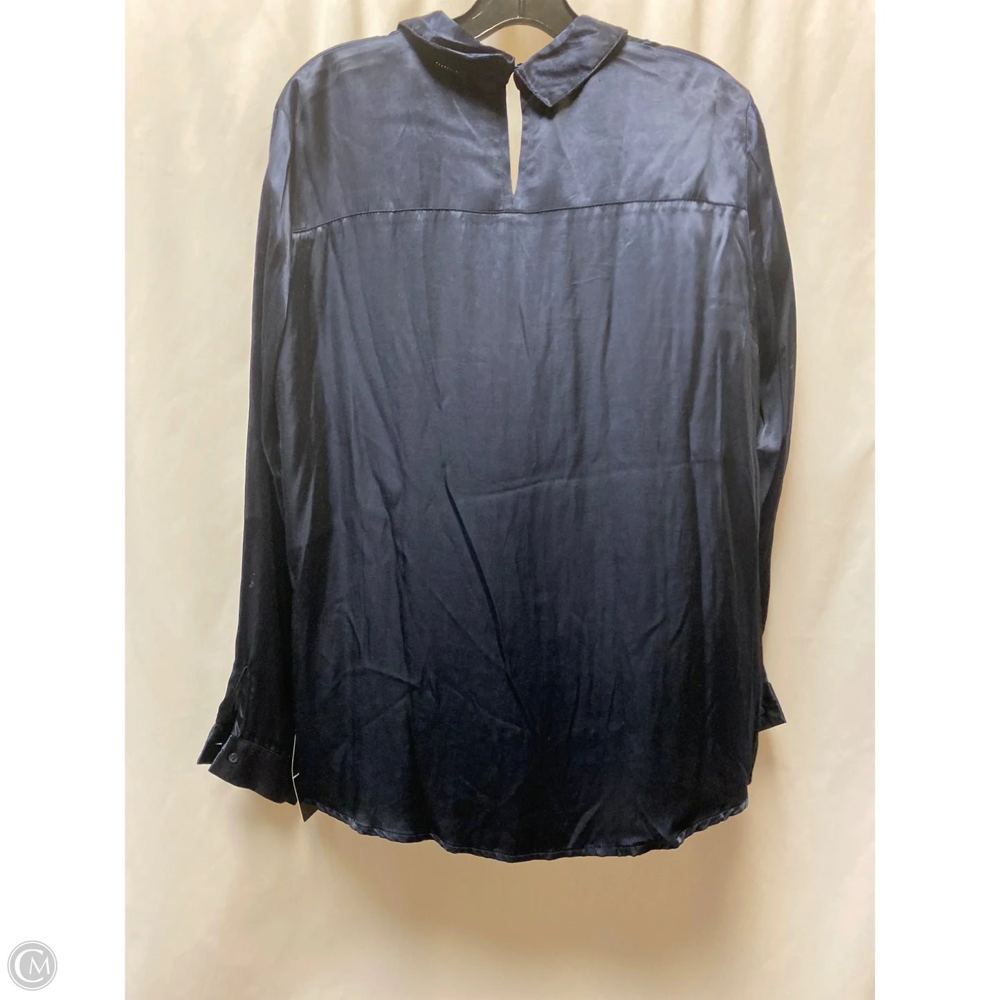 Top Long Sleeve By Zara In Navy, Size: L