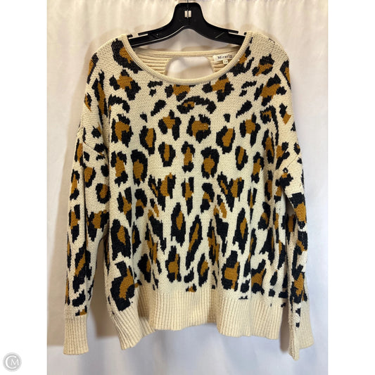 Sweater By Miracle In Animal Print, Size: S