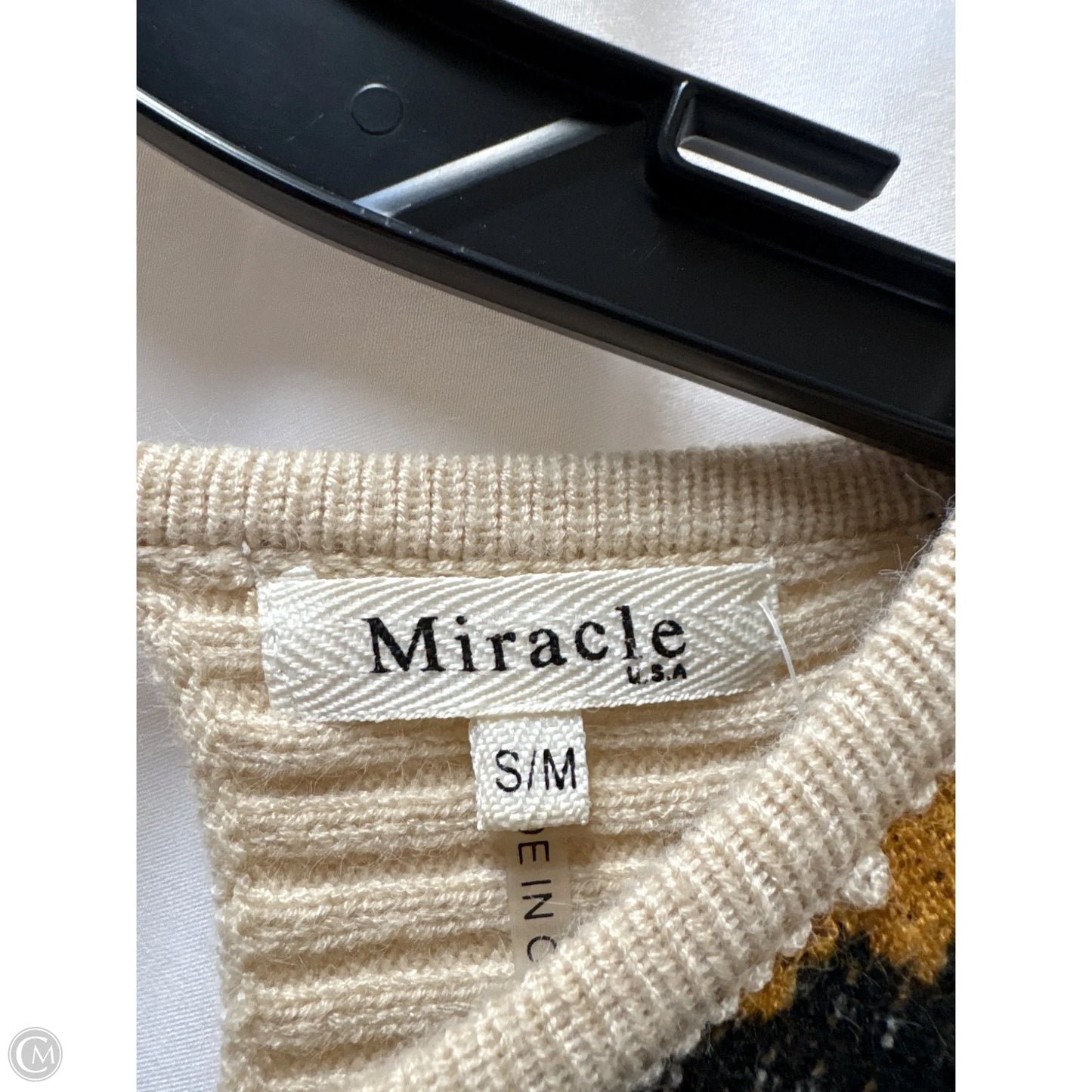 Sweater By Miracle In Animal Print, Size: S