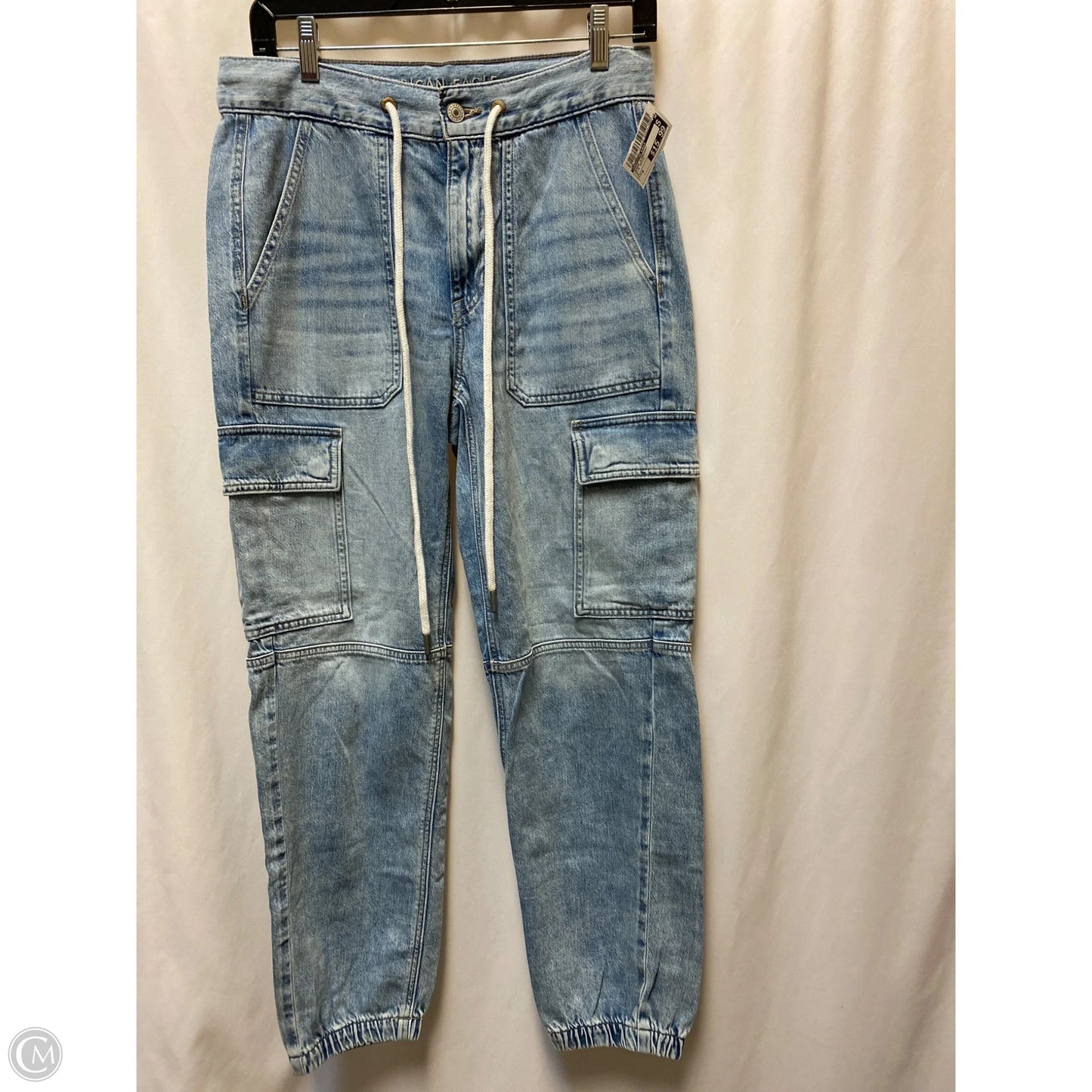 Jeans Straight By American Eagle In Blue Denim, Size: 6