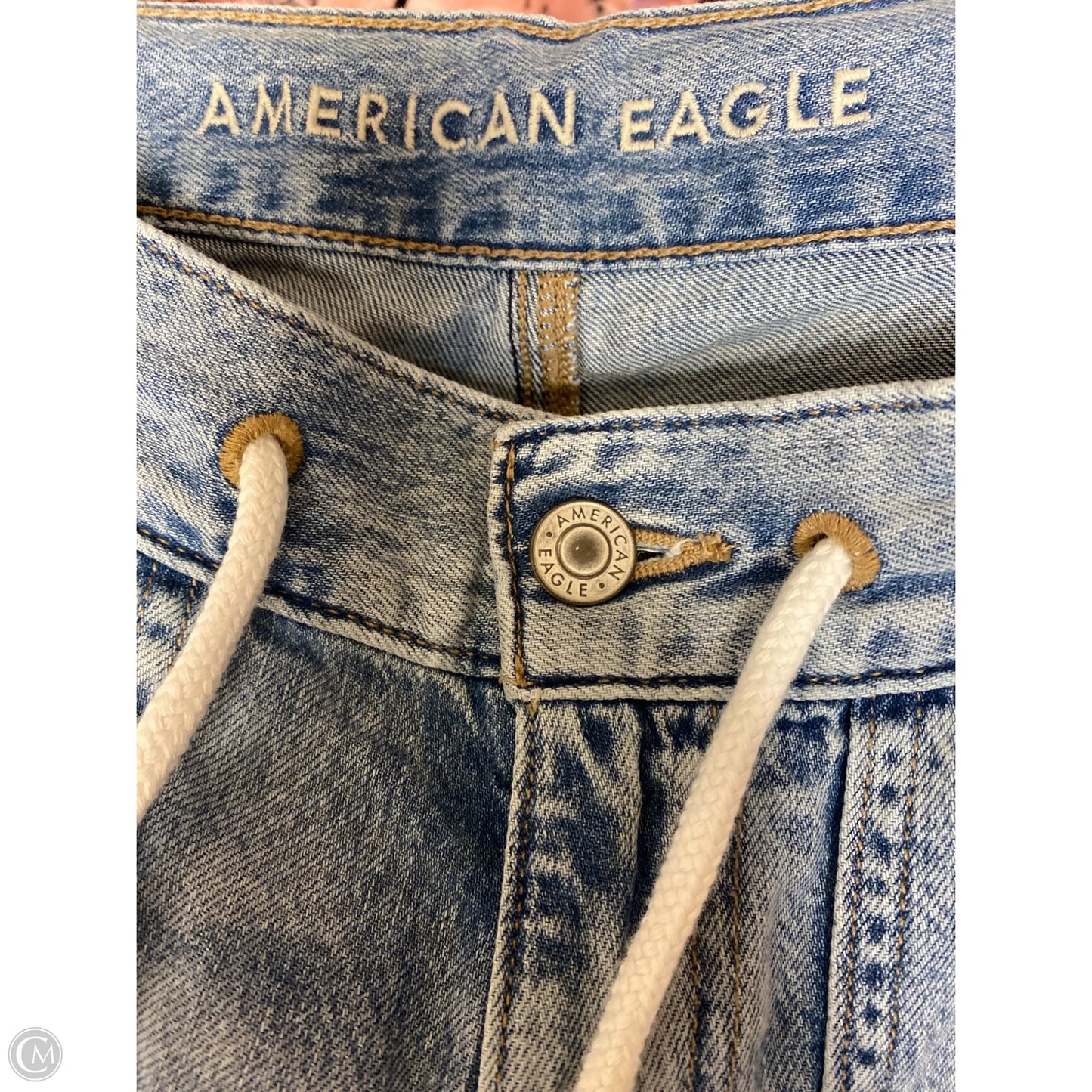 Jeans Straight By American Eagle In Blue Denim, Size: 6