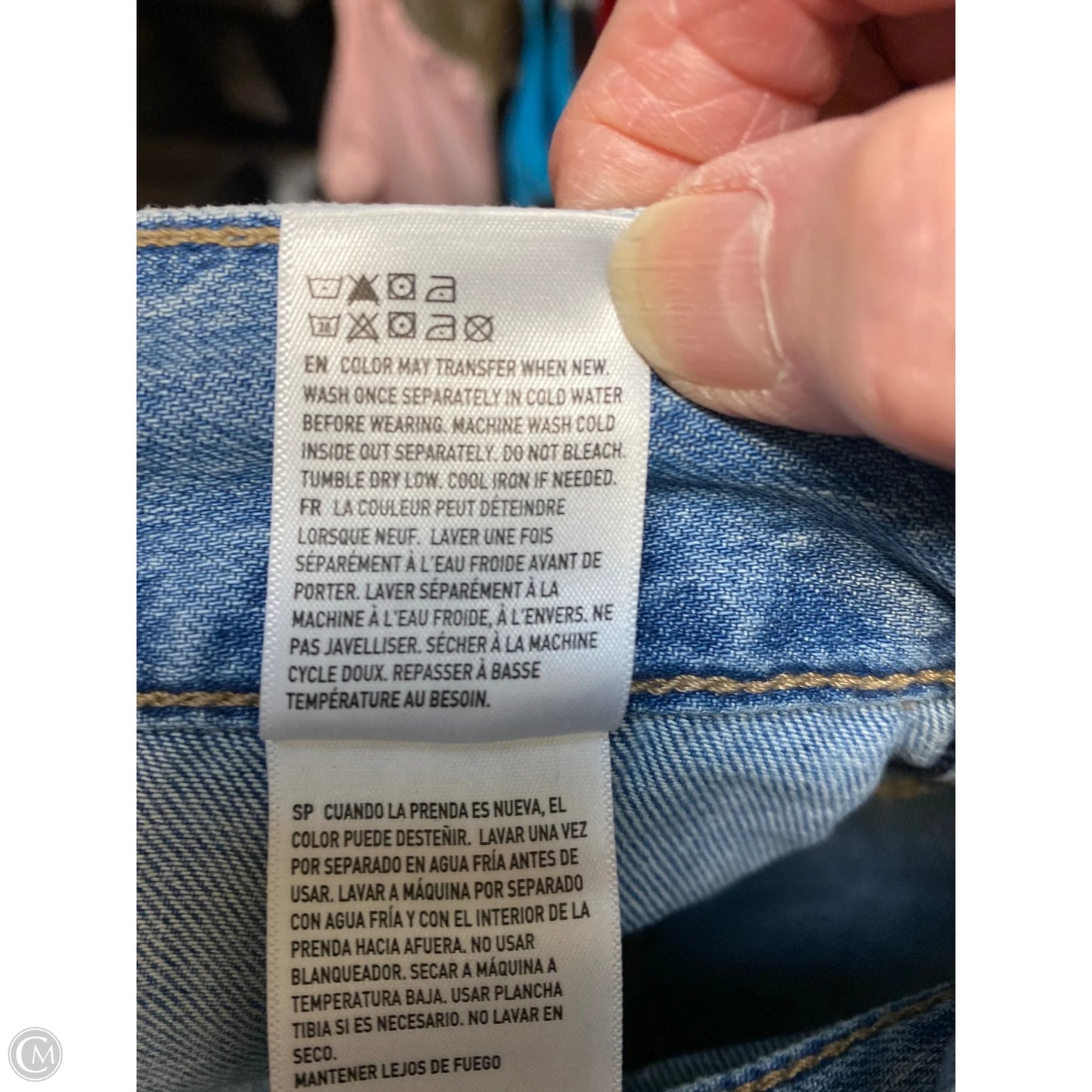 Jeans Straight By American Eagle In Blue Denim, Size: 6
