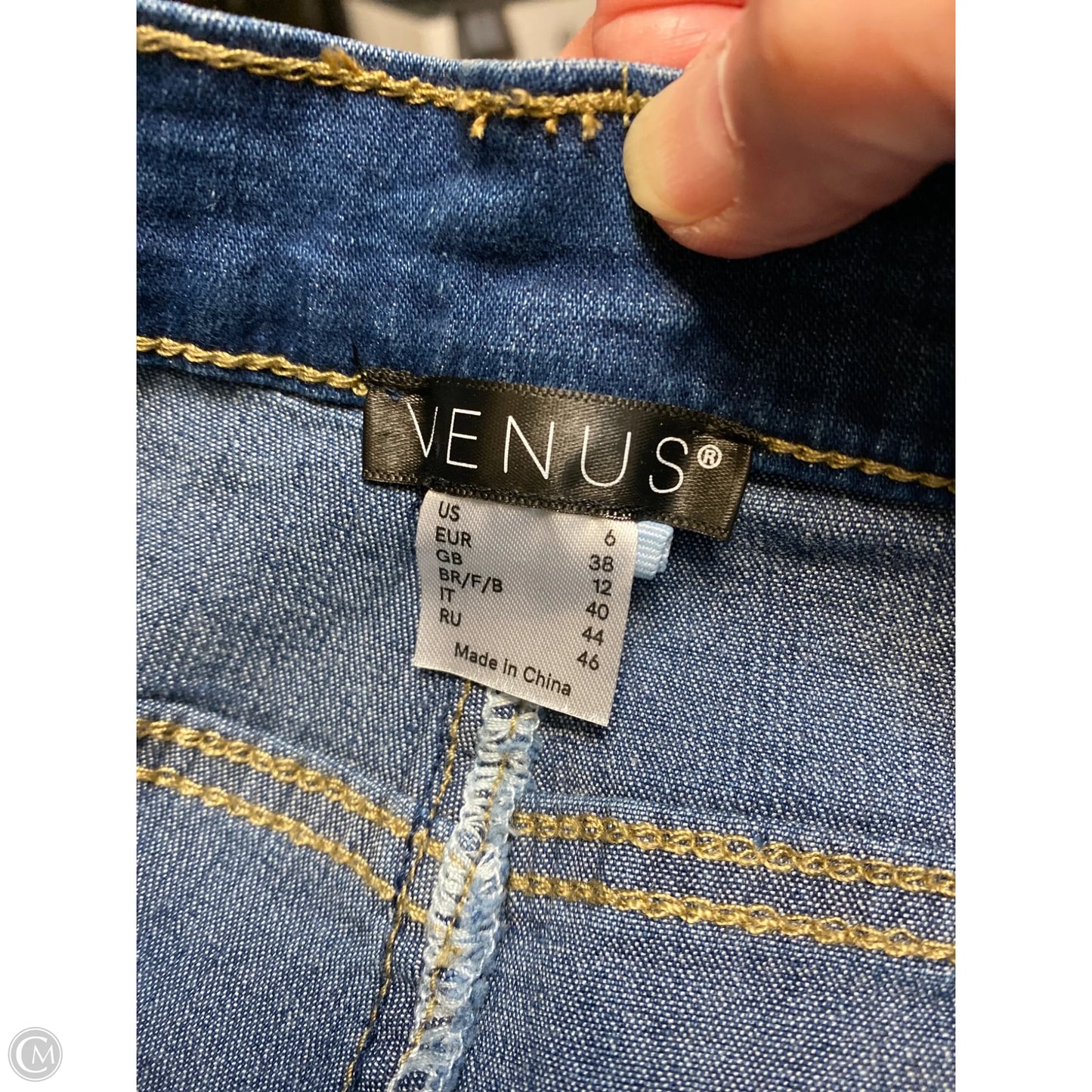 Jeans Skinny By Venus In Blue Denim, Size: 6