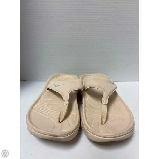 Sandals Flats By Hoka In Cream, Size: 8