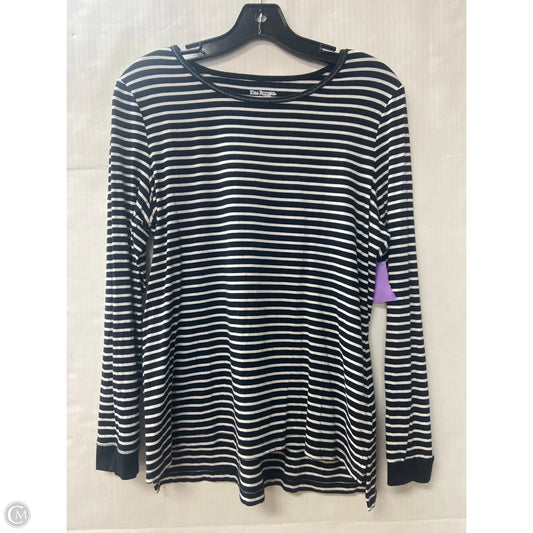 Top Long Sleeve By Kim Rogers In Black & White, Size: Sp
