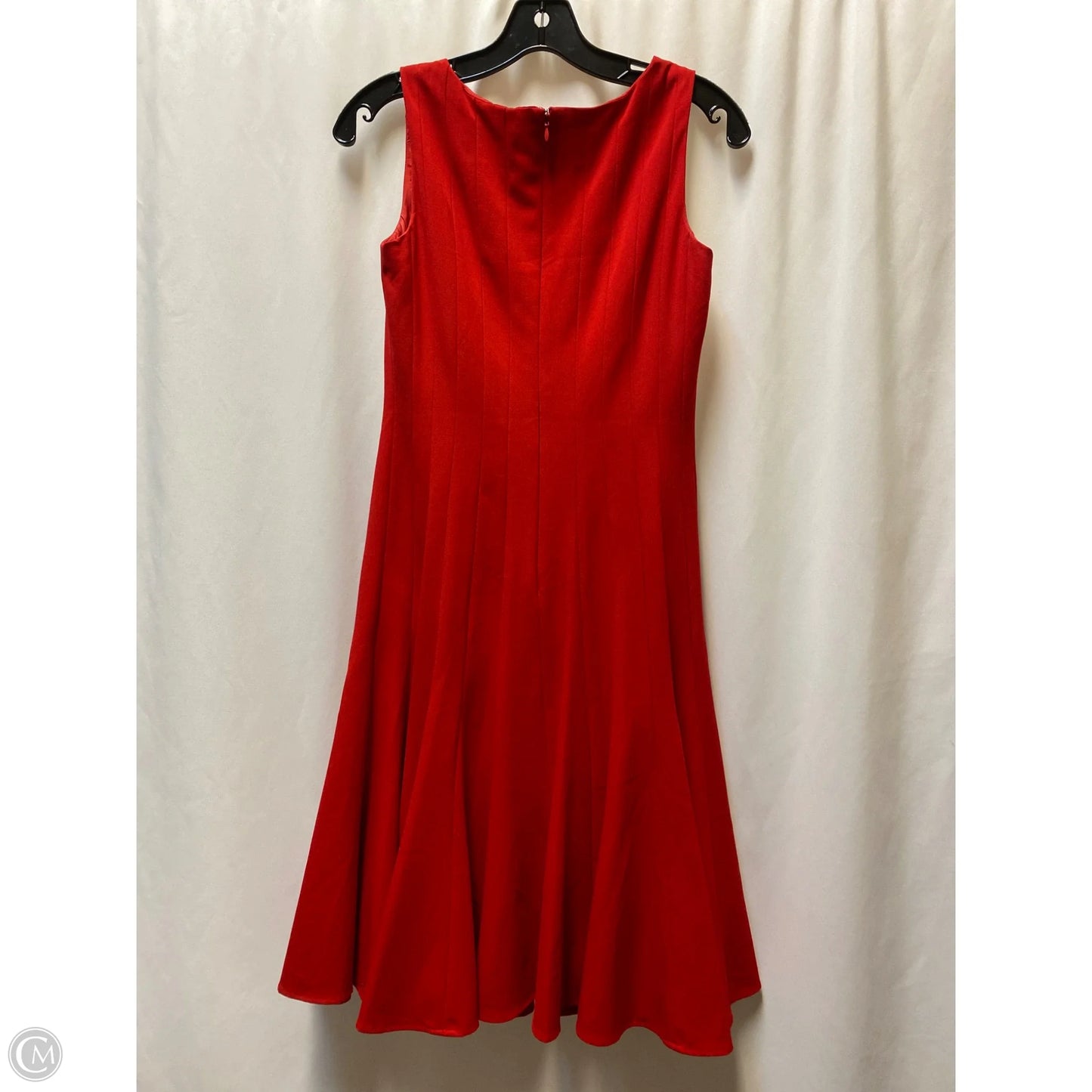 Dress Casual Midi By Calvin Klein In Red, Size: S
