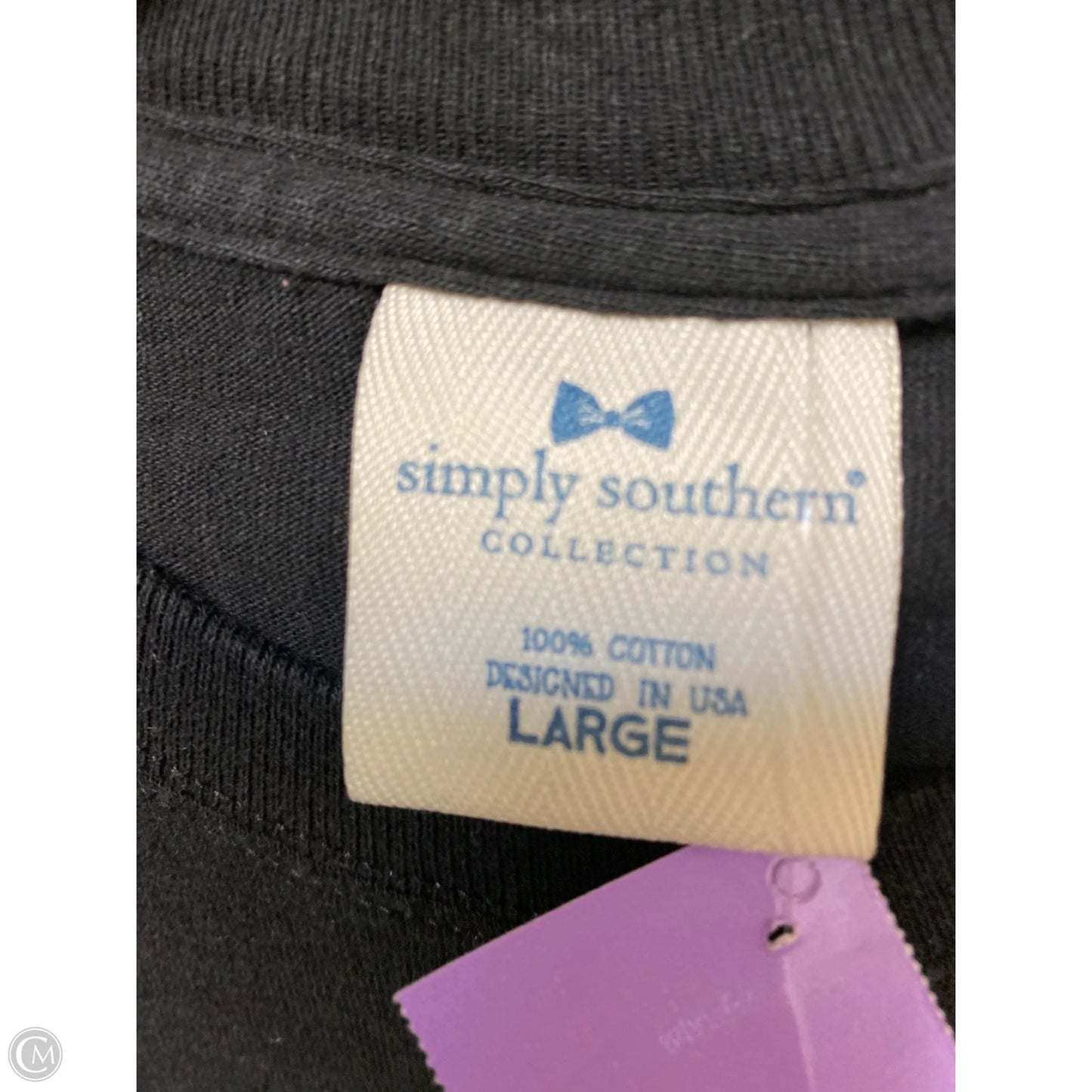 Top Long Sleeve By Simply Southern In Black, Size: L