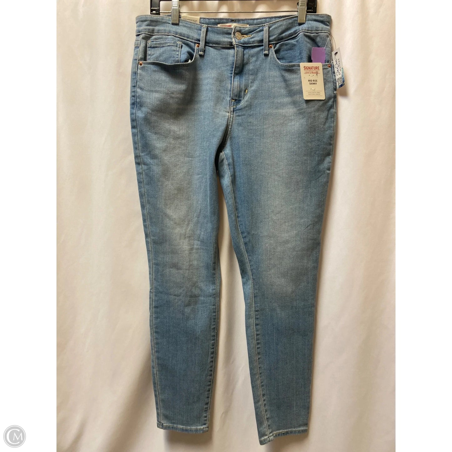 Jeans Skinny By Levis In Blue Denim, Size: 10