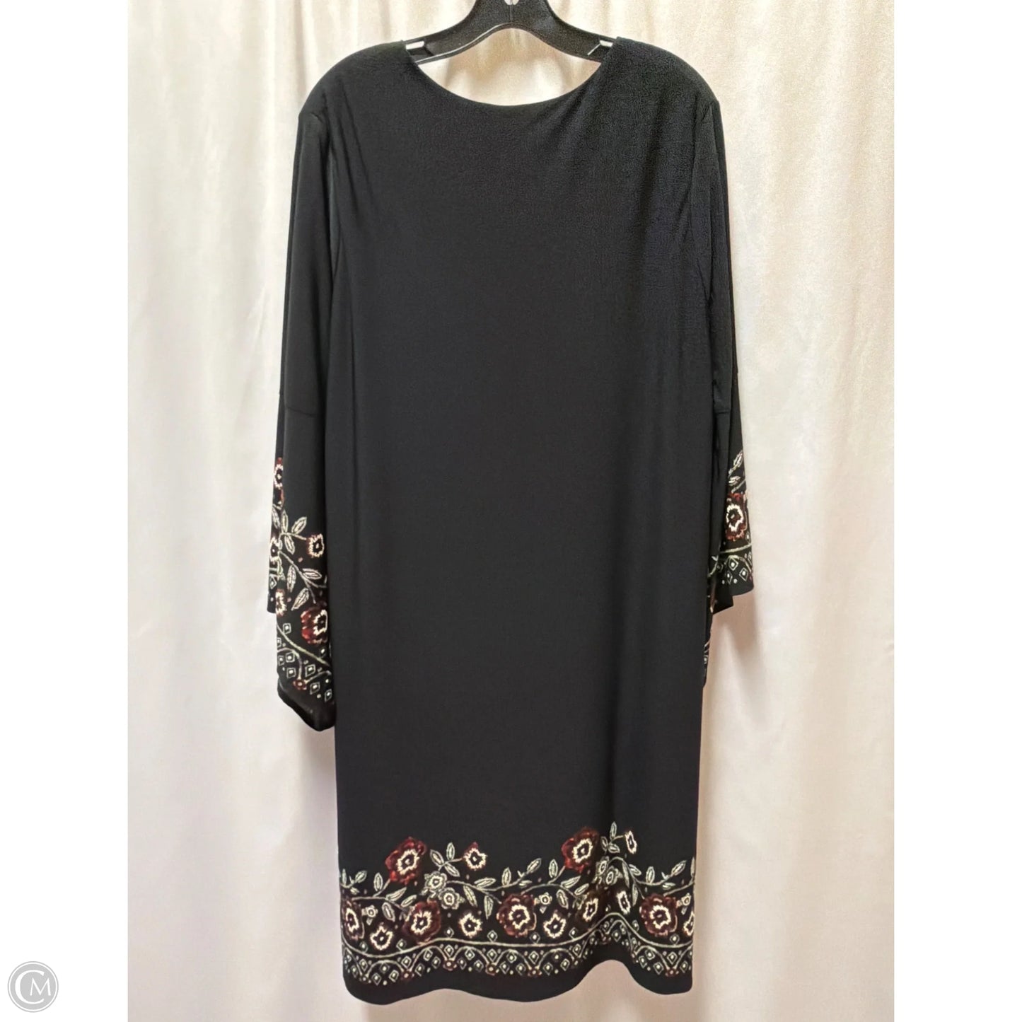 Dress Casual Midi By Cato In Black, Size: 1x