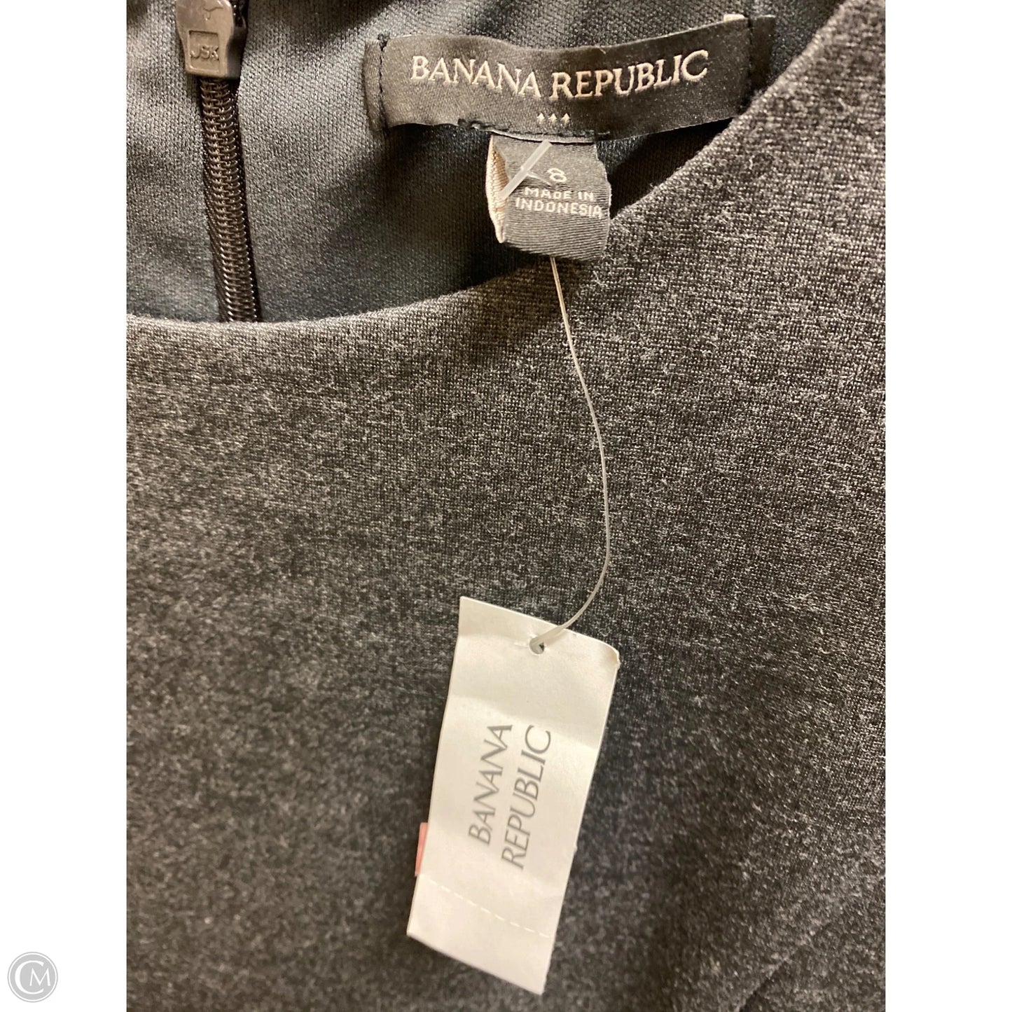 Dress Casual Midi By Banana Republic In Grey, Size: 8
