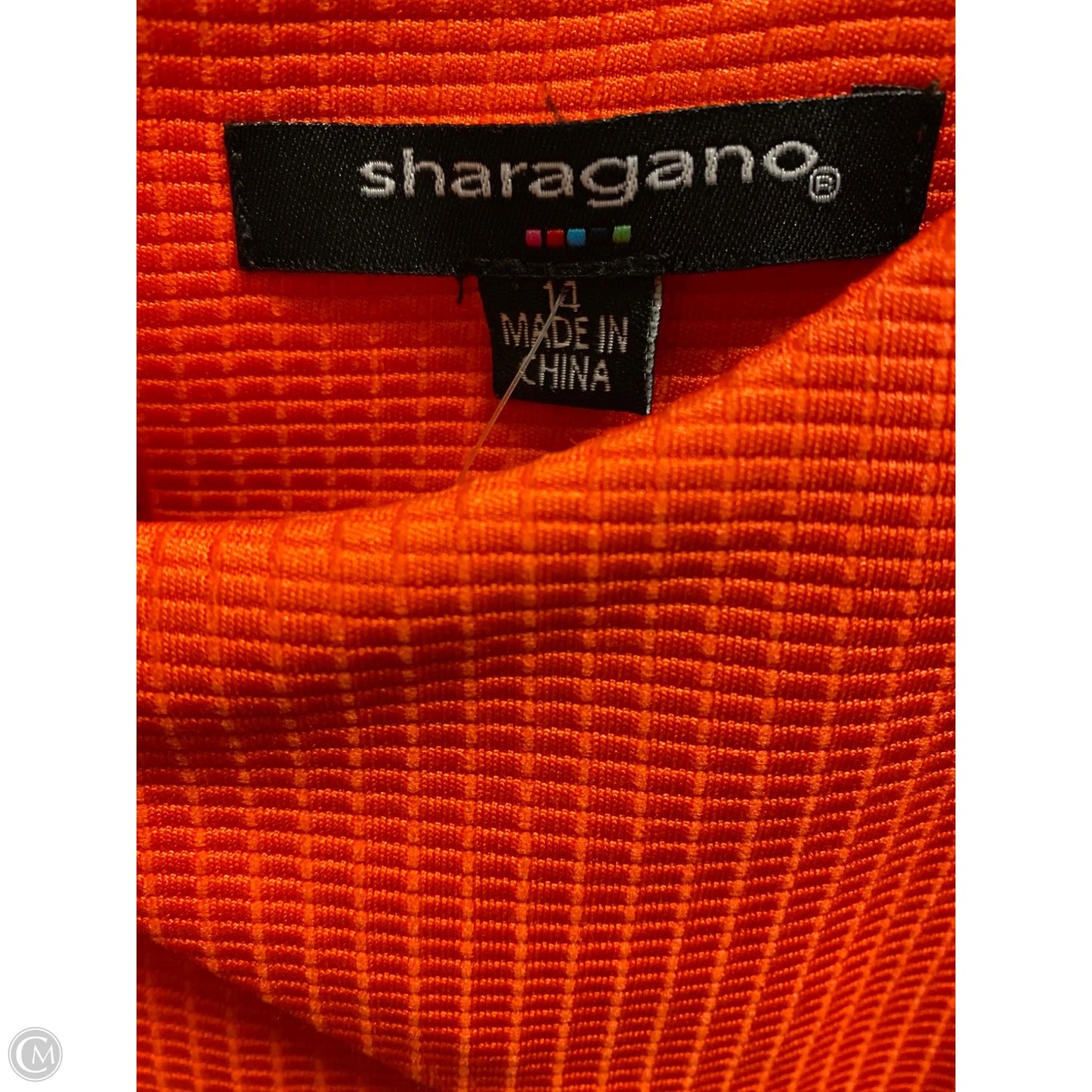 Dress Casual Midi By Sharagano In Orange, Size: L
