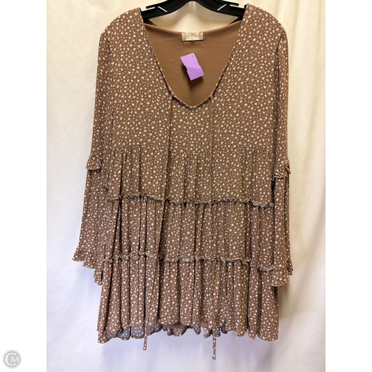 Top Long Sleeve By Altard State In Brown, Size: Xs