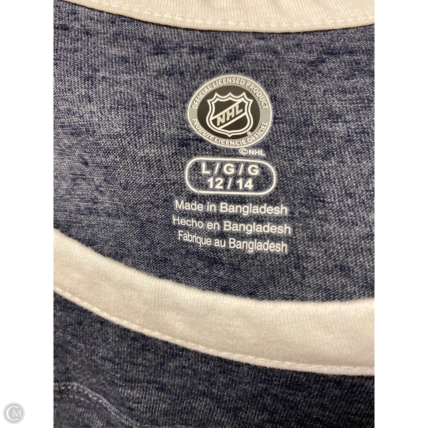 Top Long Sleeve By Nhl In Grey, Size: L
