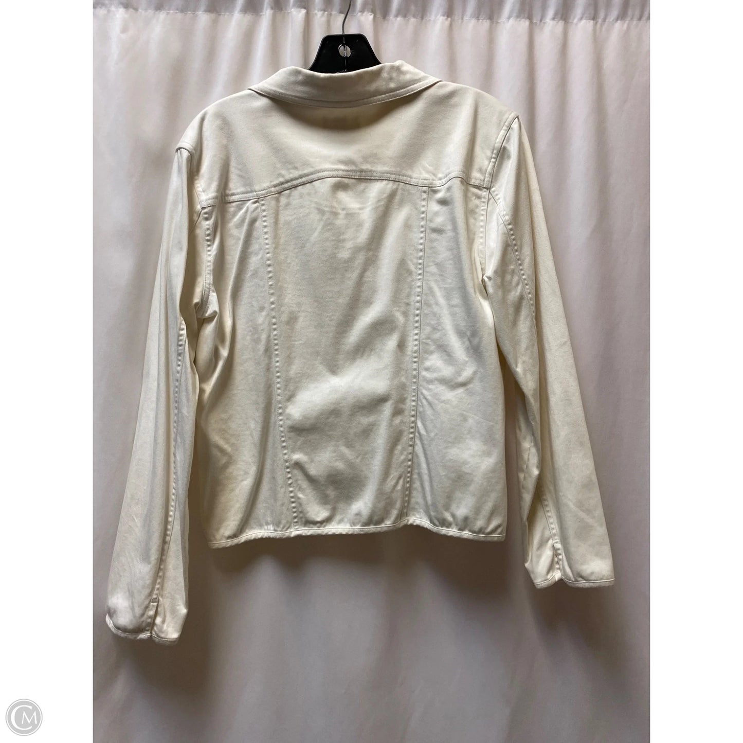 Jacket Denim By Christopher And Banks In White Denim, Size: M
