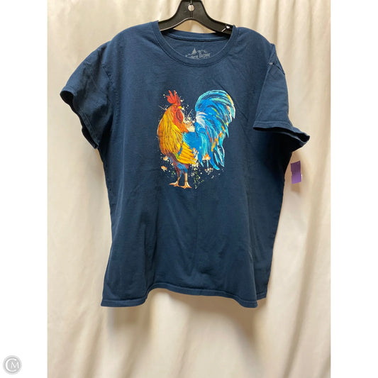 Top Short Sleeve By Clothes Mentor In Navy, Size: Xxl