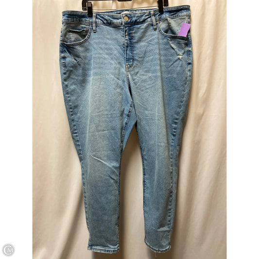Jeans Straight By Ava & Viv In Blue Denim, Size: 3x