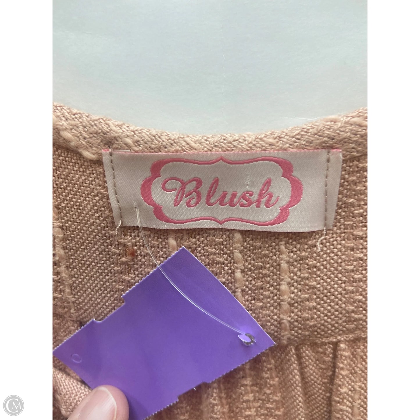 Top Long Sleeve By Blush In Peach, Size: M