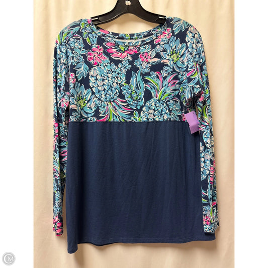 Top Long Sleeve Designer By Lilly Pulitzer In Blue, Size: Xs