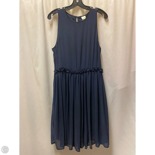 Dress Casual Midi By H&m In Navy, Size: L