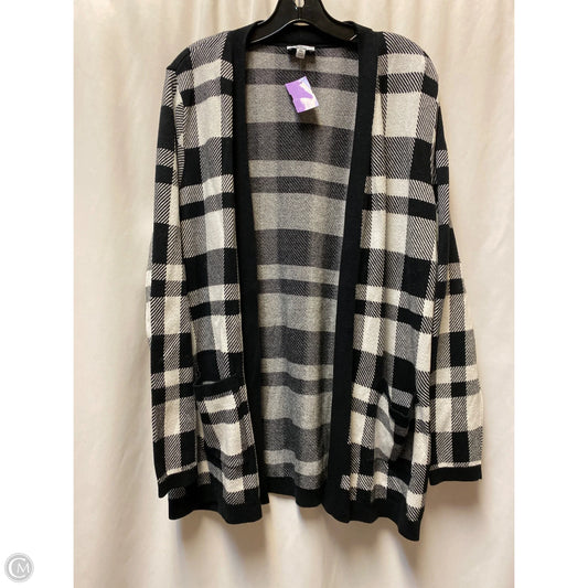 Cardigan By Kim Rogers In Black & White, Size: Xxl