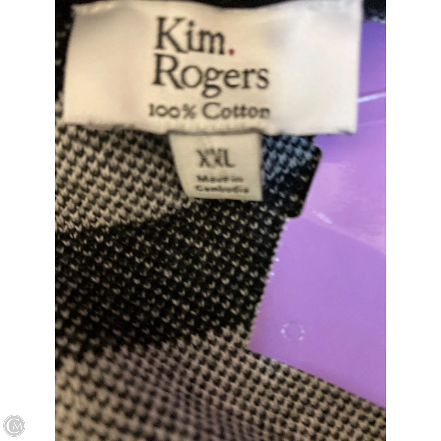 Cardigan By Kim Rogers In Black & White, Size: Xxl