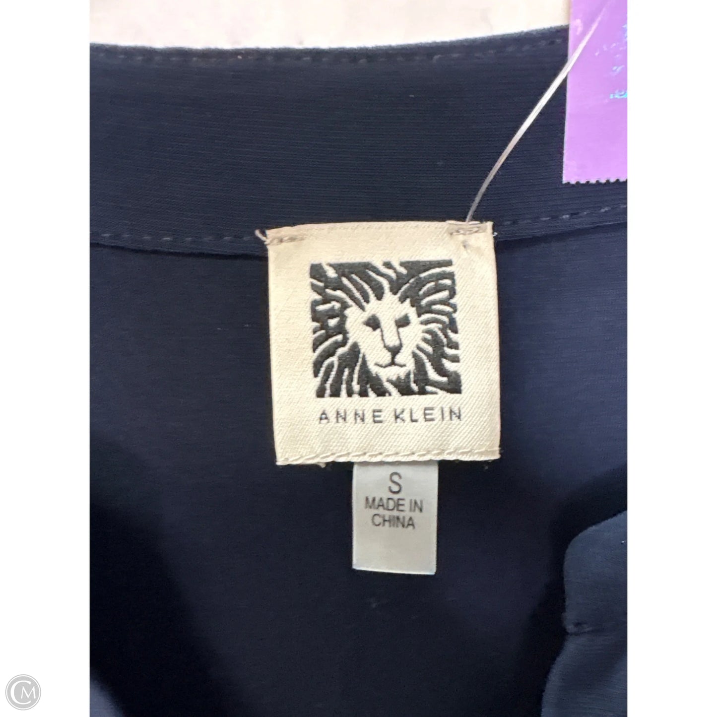 Top Sleeveless By Anne Klein In Navy, Size: S