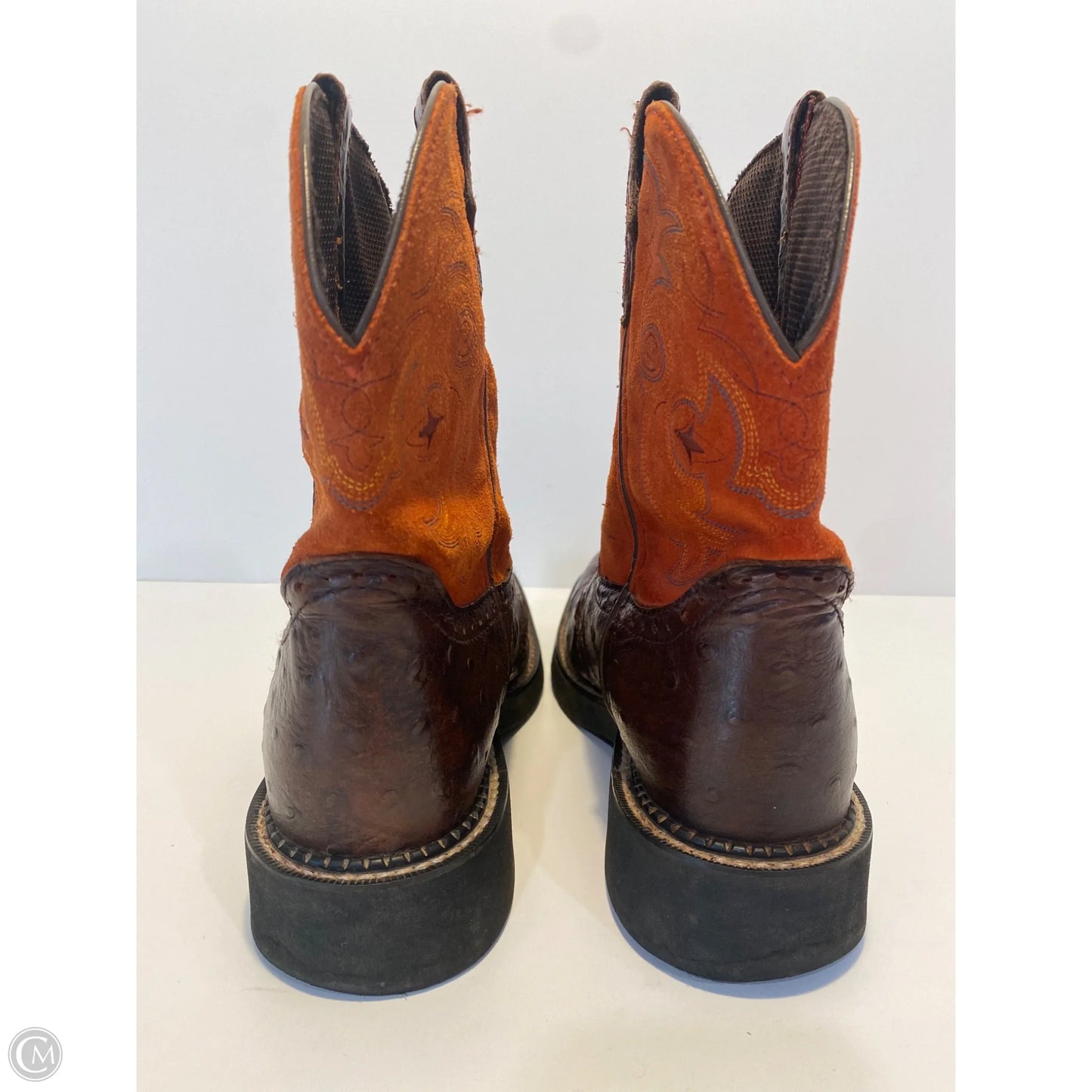 Boots Western By Justin In Orange, Size: 8.5