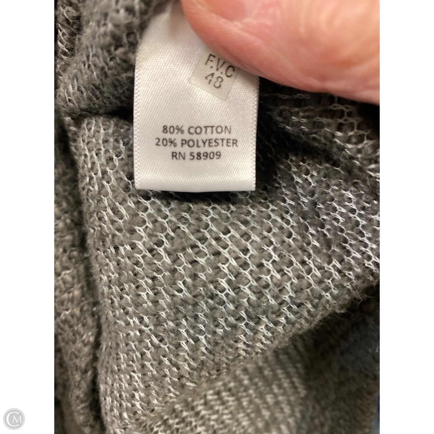 Sweater By Clothes Mentor In Grey, Size: L