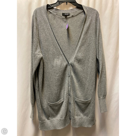 Cardigan By Ana In Silver, Size: 2x