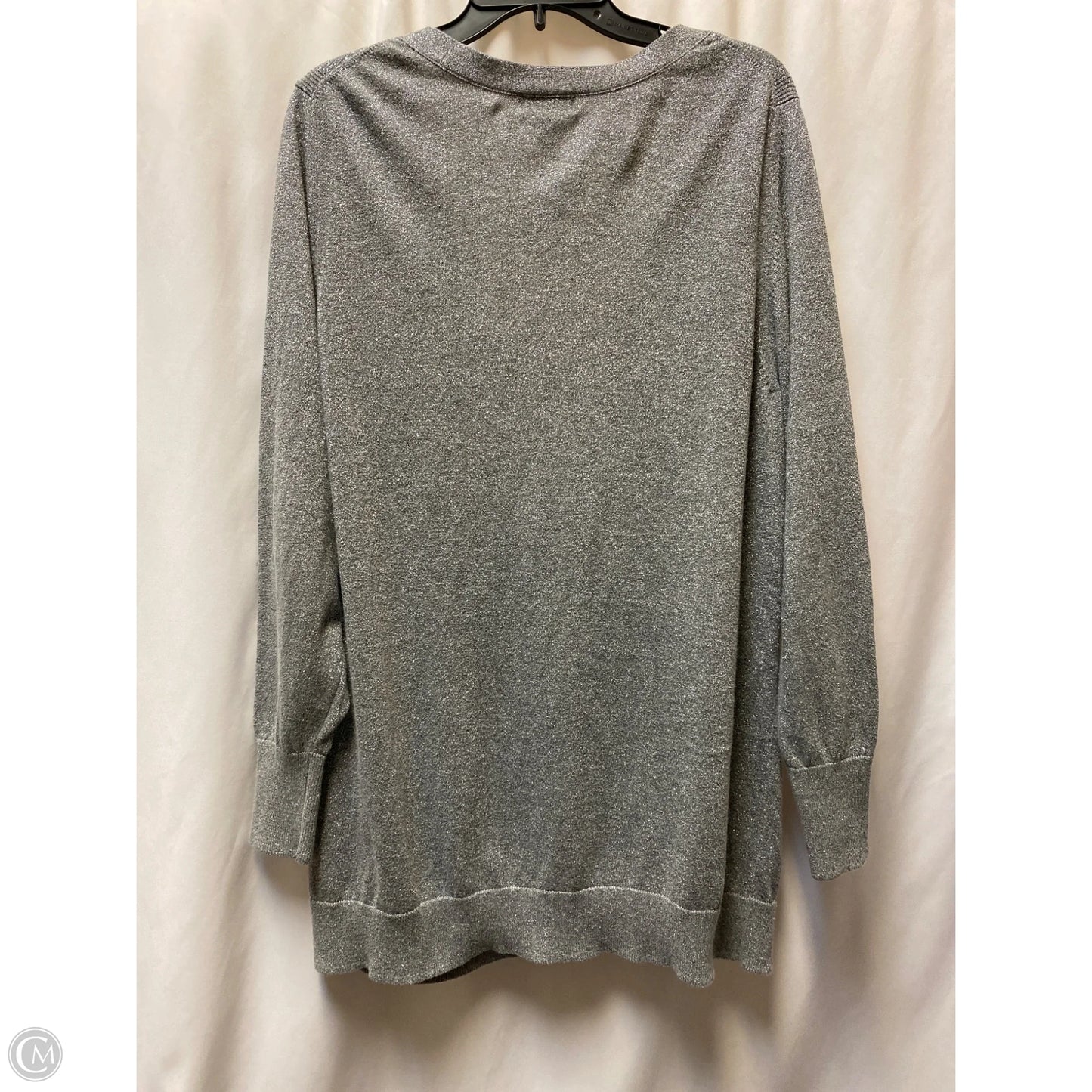 Cardigan By Ana In Silver, Size: 2x