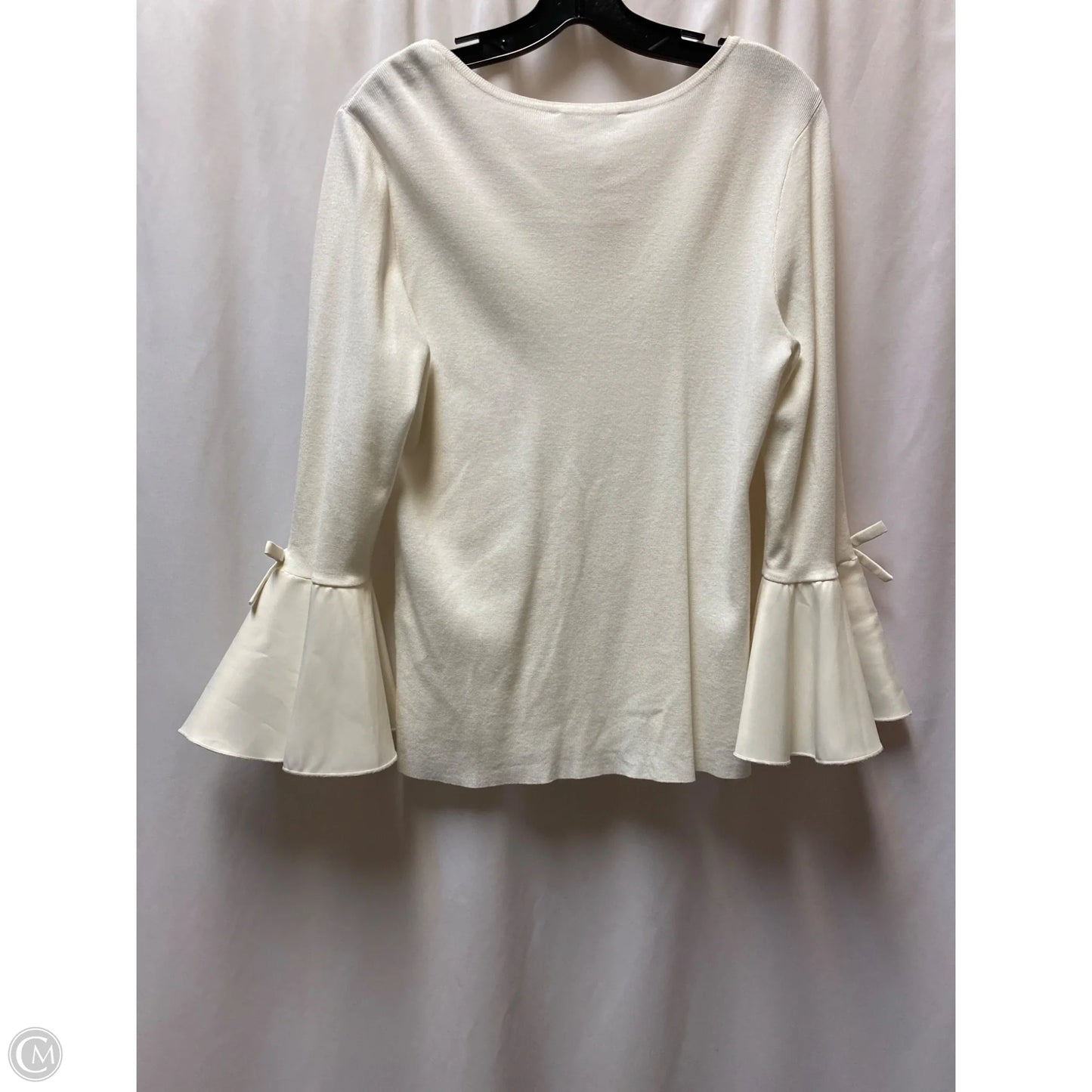Top Long Sleeve By White House Black Market In Cream, Size: L