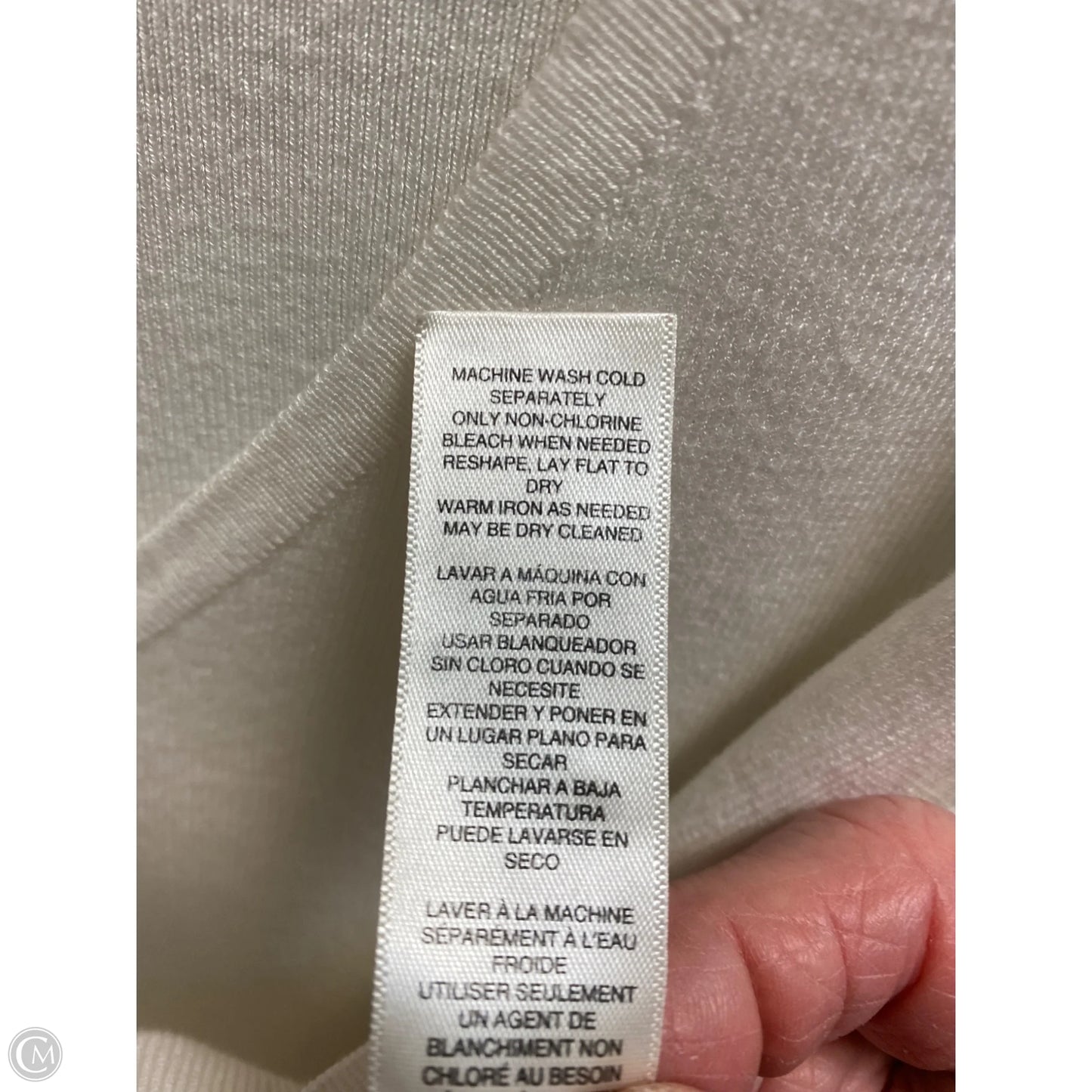 Top Long Sleeve By White House Black Market In Cream, Size: L