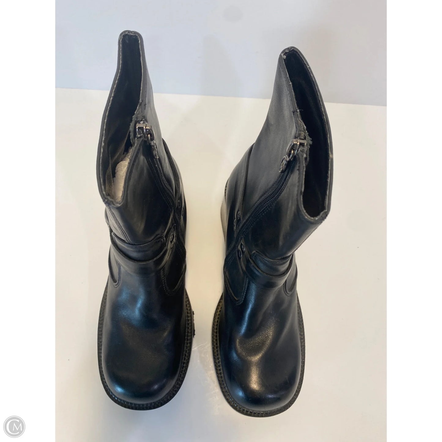 Boots Ankle Flats By Harley Davidson In Black, Size: 8