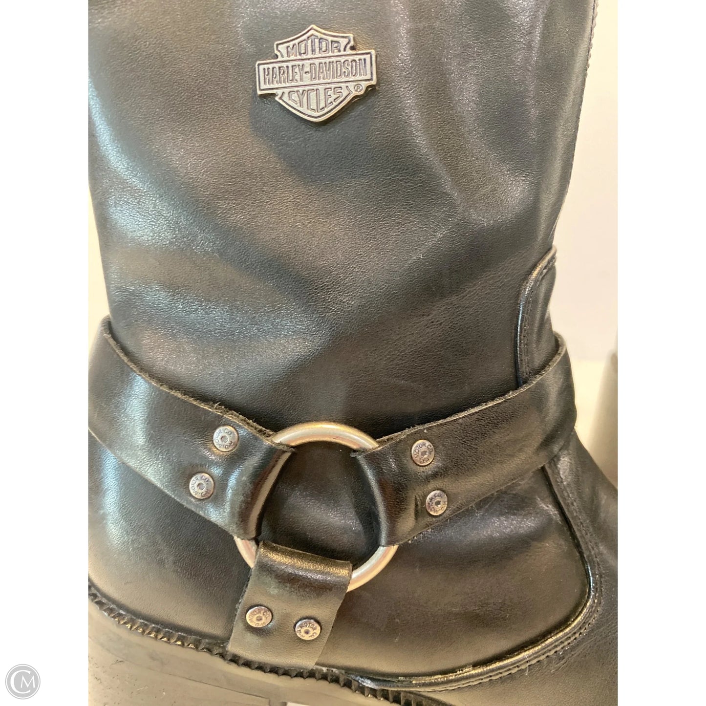 Boots Ankle Flats By Harley Davidson In Black, Size: 8